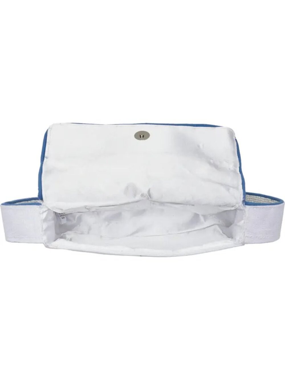 Viral Beaded Sardines Baguette Shoulder Bag by Collection XIIX White & Blue NWT - Picture 8 of 9